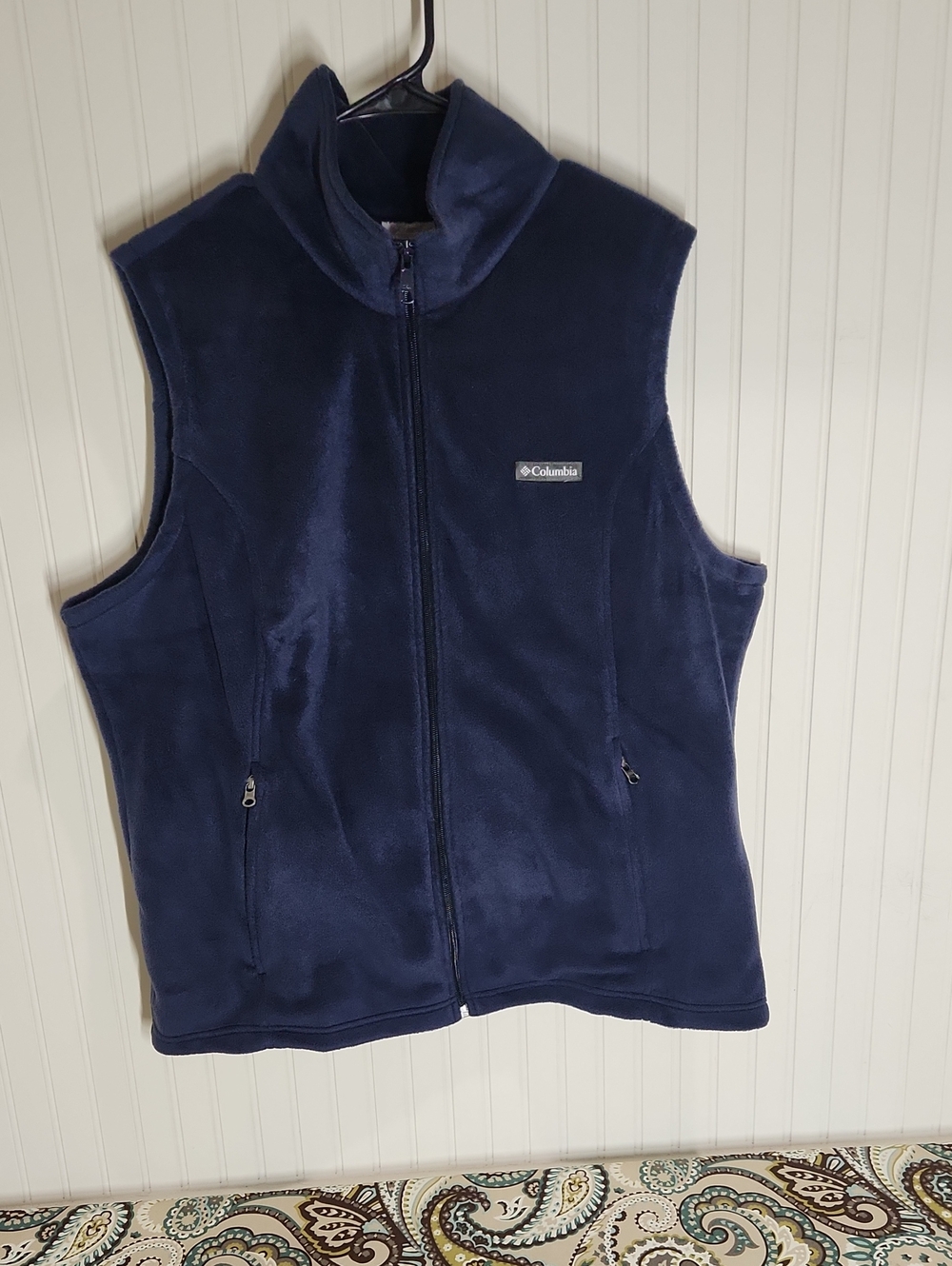Women's Columbia Navy Blue Sleeveless Fleece Vest - Zip Front